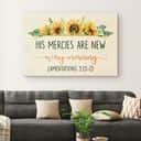Christian Canvas Wall Art His Mercies Are New Every Morning Lamentations 3:22-23