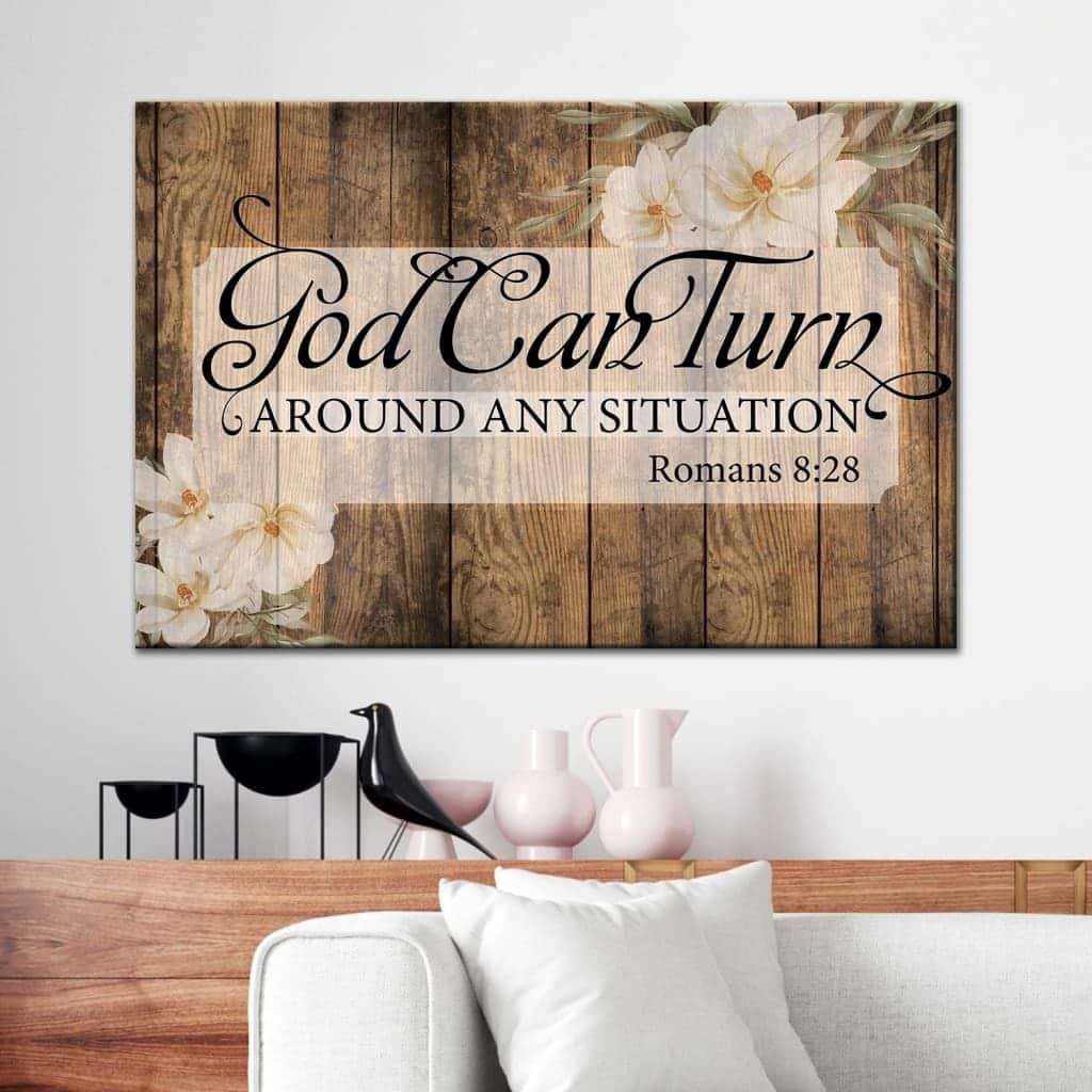 Christian Canvas Wall Art God Can Turn Around Any Situation