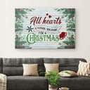 All Hearts Come Home For Christmas Canvas Wall Art Christian Gift