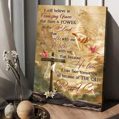 Unique Cross Christian I Still Believe In Amazing Grace Canvas Print