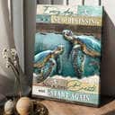 Christian Turtle Deep Ocean Every Day Is A New Beginning Canvas Print