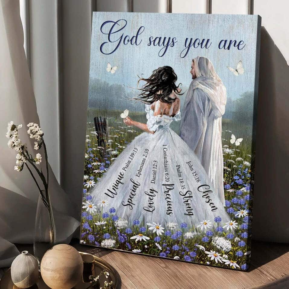 Christian Canvas Print God Says You Are Woman Jesus Christ Christian Canvas Print God Says You Are Woman Jesus Christ