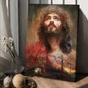 Christian Jesus Canvas Print Crown Of Thorn Cross Symbol