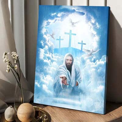 Christian Canvas Print Walking With Jesus
