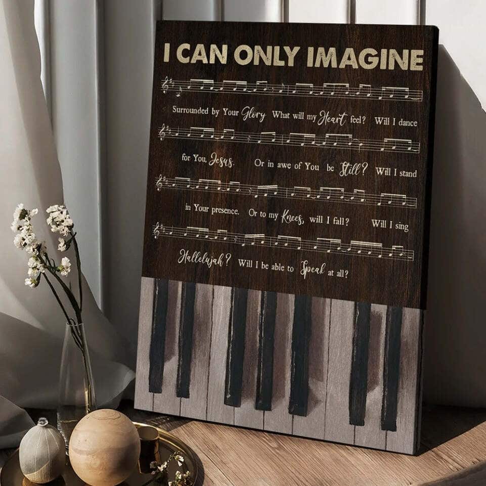 Vintage Piano Music Sheet I Can Only Imagine Canvas Print Vintage Piano Music Sheet I Can Only Imagine Canvas Print