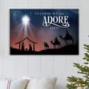 Christian Canvas Wall Art O Come Let Us Adore Him Christian Canvas Wall Art O Come Let Us Adore Him