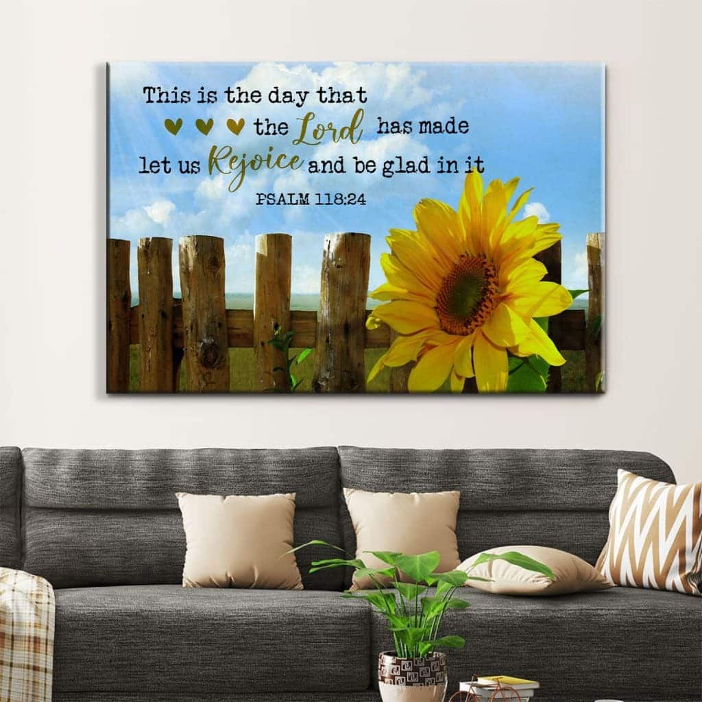 Christian Canvas Wall Art Psalm 118:24 This Is The Day That The Lord Has Made Christian Canvas Wall Art Psalm 118:24 This Is The Day That The Lord Has Made