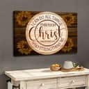 Sunflower Philippians 4:13 I Can Do All Things Through Christ Christian Canvas Wall Art