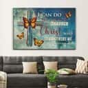 Philippians 4:13 I Can Do All Things Through Christ Christian Canvas Wall Art Butterfly Cross Philippians 4:13 I Can Do All Things Through Christ Christian Canvas Wall Art Butterfly Cross