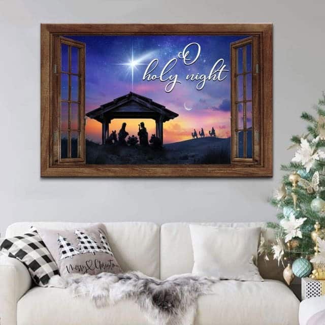 Christian Christmas Canvas Wall Art O Holy Night Christian Christmas Canvas Wall Art O Holy Night