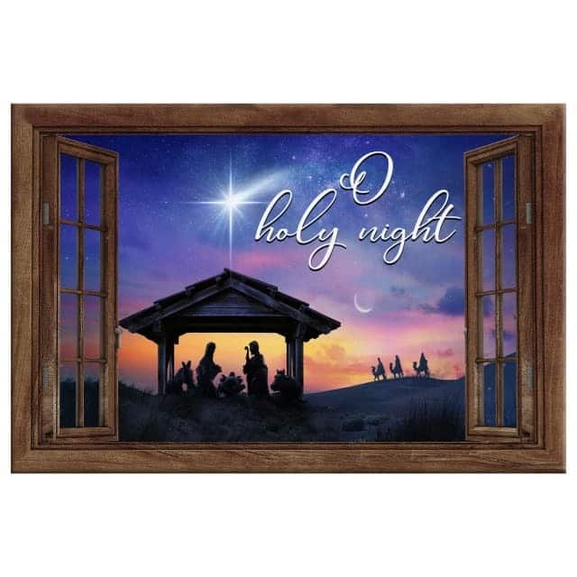 Christian Christmas Canvas Wall Art O Holy Night Christian Christmas Canvas Wall Art O Holy Night