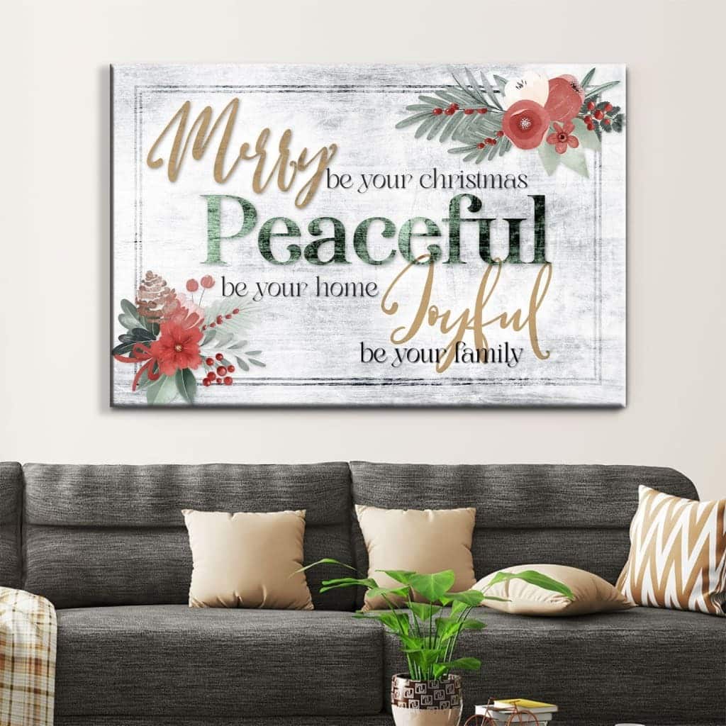 Christian Canvas Wall Art Merry Be Your Christmas Peaceful Be Your Home Christian Canvas Wall Art Merry Be Your Christmas Peaceful Be Your Home