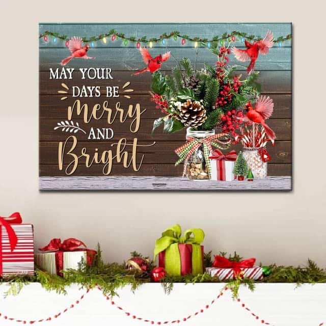 Christmas Canvas Wall Art May Your Days Be Merry And Bright Christmas Canvas Wall Art May Your Days Be Merry And Bright