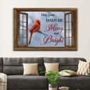 Christmas Christian Canvas Wall Art May Your Days Be Merry And Bright Cardinal Bird