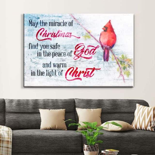 Christian Canvas Wall Art May The Miracle Of Christmas Cardinal Christian Canvas Wall Art May The Miracle Of Christmas Cardinal