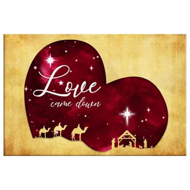Christian Canvas Wall Art Love Came Down Christian Canvas Wall Art Love Came Down