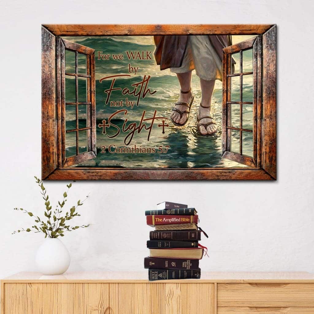 Christian Canvas Wall Art Jesus For We Walk By Faith Not By Sight Christian Canvas Wall Art Jesus For We Walk By Faith Not By Sight