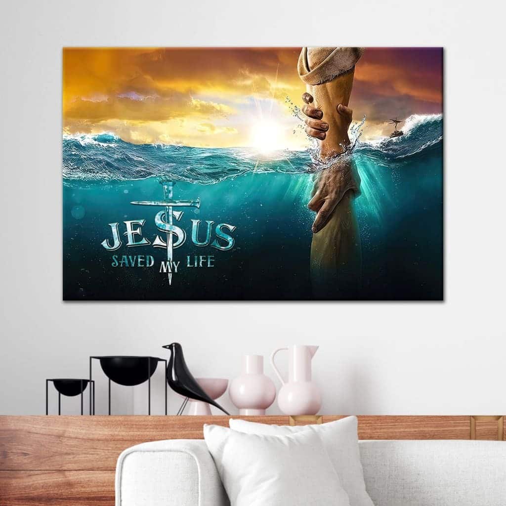 Christian Canvas Wall Art Jesus Saved My Life Christian Canvas Wall Art Jesus Saved My Life
