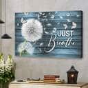 Christian Just Breathe Canvas Wall Art Dandelion Butterflies