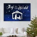 Christian Canvas Wall Art Joy To The World Nativity Scene Christian Canvas Wall Art Joy To The World Nativity Scene