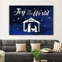 Christian Canvas Wall Art Joy To The World Nativity Scene