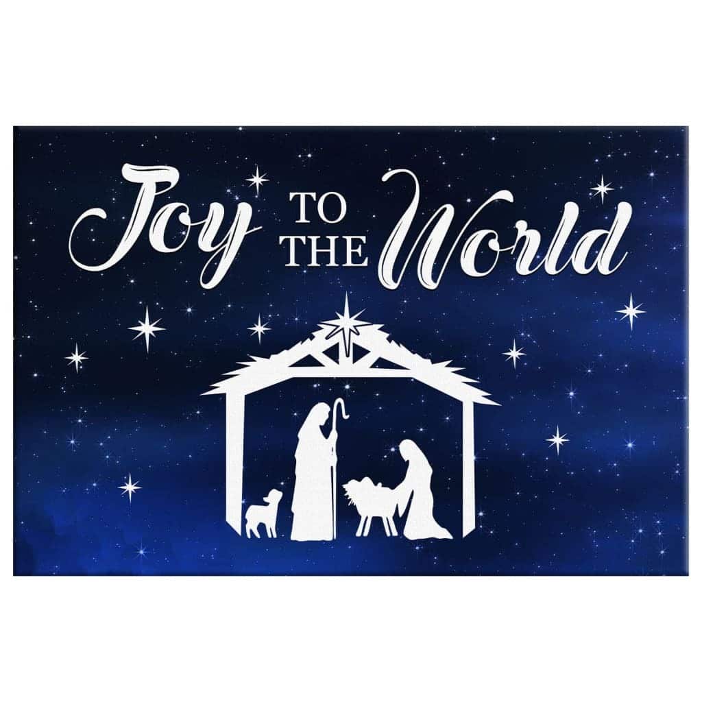 Christian Canvas Wall Art Joy To The World Nativity Scene Christian Canvas Wall Art Joy To The World Nativity Scene