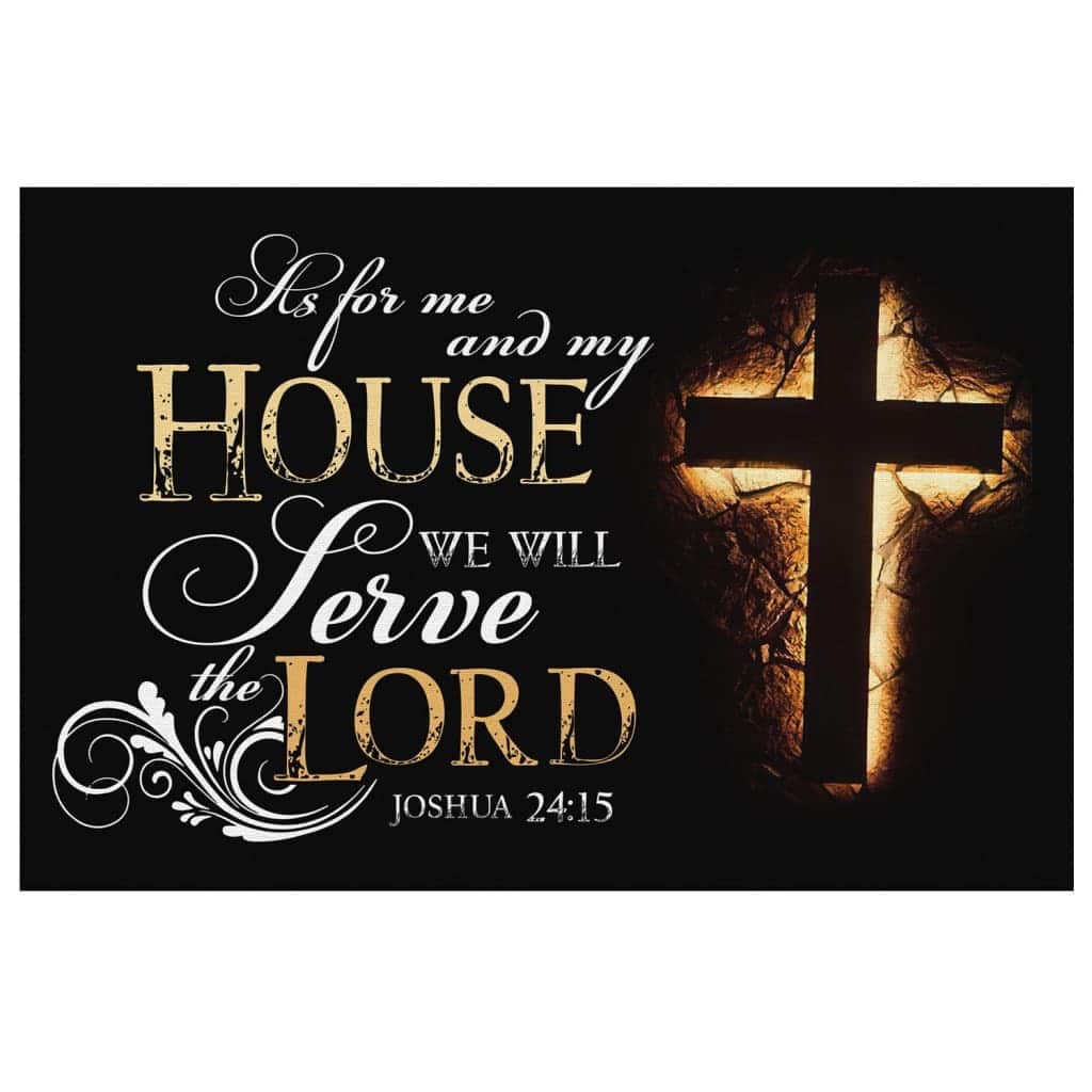 Christian Canvas Wall Art Joshua 24:15 As For Me And My House Christian Canvas Wall Art Joshua 24:15 As For Me And My House