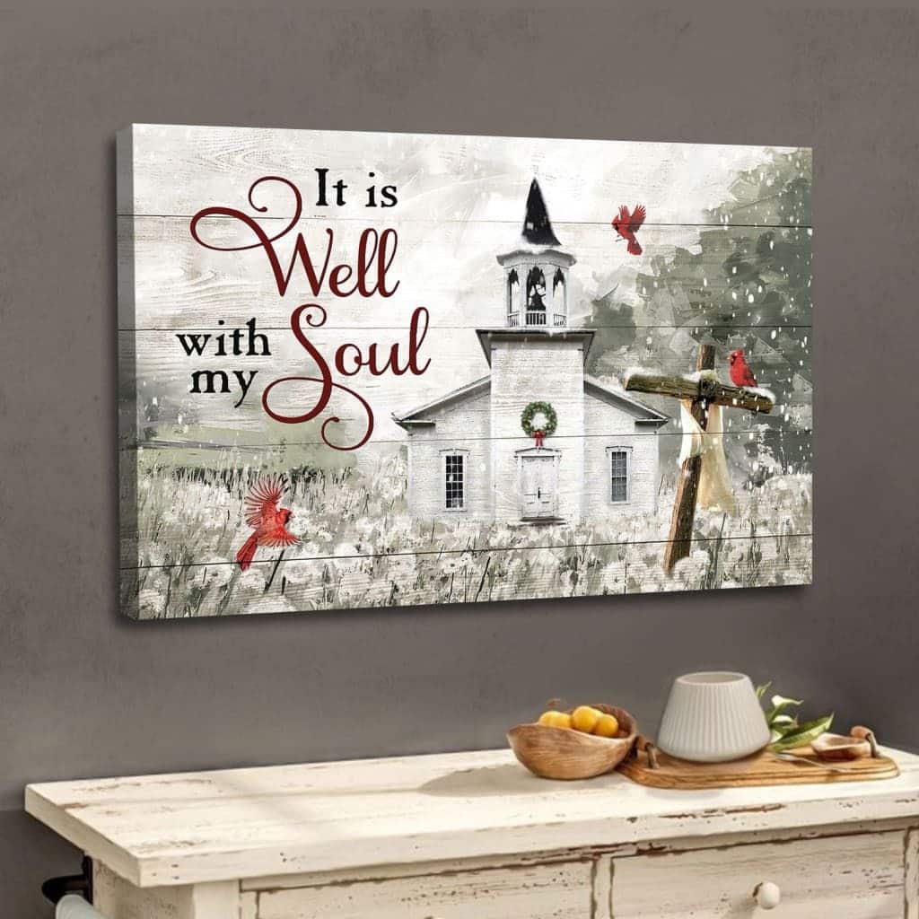 Christian Canvas Wall Art It Is Well With My Soul Country Church Christian Canvas Wall Art It Is Well With My Soul Country Church