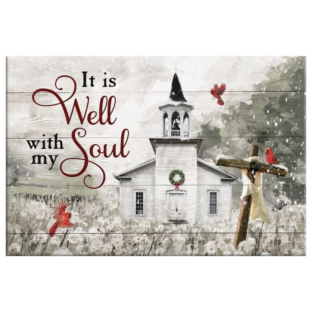 Christian Canvas Wall Art It Is Well With My Soul Country Church Christian Canvas Wall Art It Is Well With My Soul Country Church