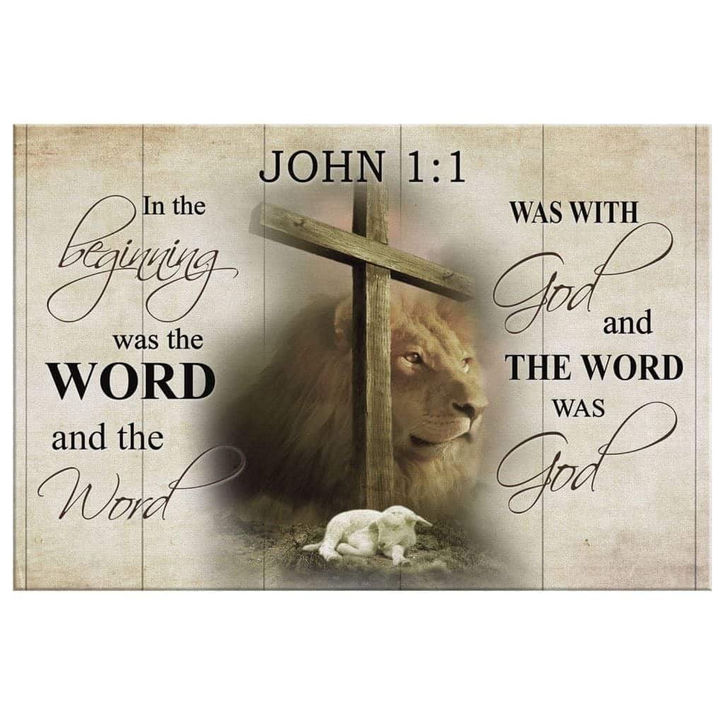 Christian Canvas Wall Art In The Beginning Was The Word John 1:1 Christian Canvas Wall Art In The Beginning Was The Word John 1:1