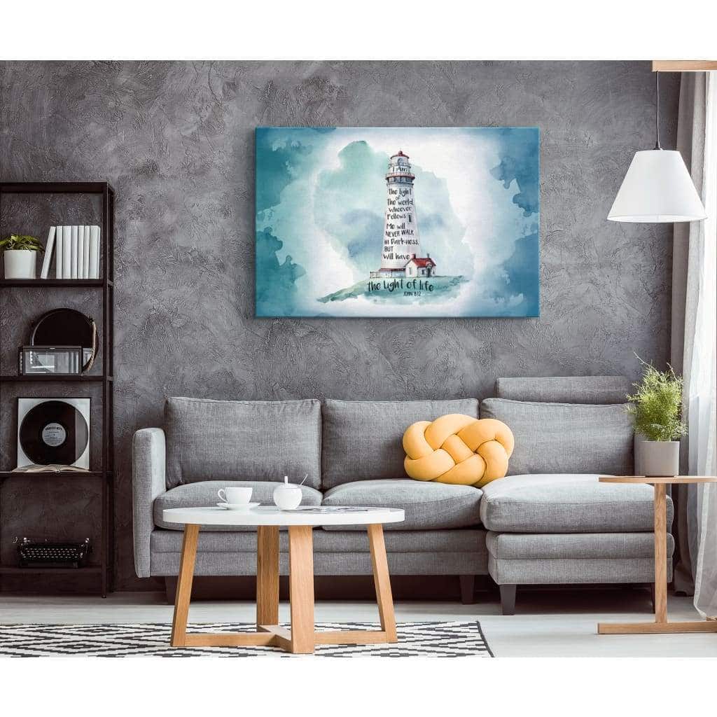 Christian Canvas Wall Art I Am The Light Of The World John 8:12 Christian Canvas Wall Art I Am The Light Of The World John 8:12