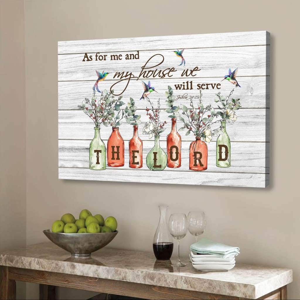 Christian Canvas Wall Art As For Me And My House We Will Serve Joshua 24:15 Christian Canvas Wall Art As For Me And My House We Will Serve Joshua 24:15