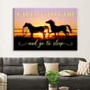 Christian Give It To God And Go To Sleep Canvas Wall Art Horses Sunset Christian Give It To God And Go To Sleep Canvas Wall Art Horses Sunset