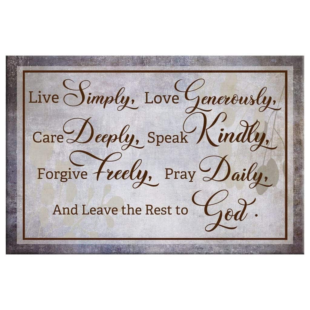 Christian Canvas Wall Art Leave The Rest To God Christian Canvas Wall Art Leave The Rest To God