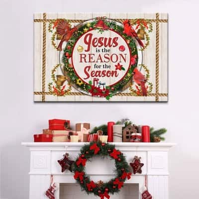 Christmas Canvas Wall Art Jesus Is The Reason For The Season Christian Gift