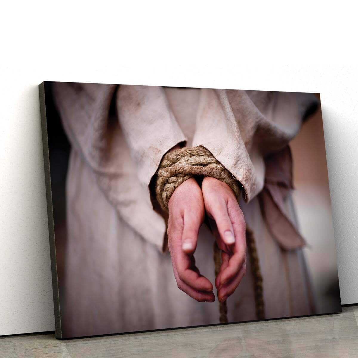 Christian Canvas Wall Art Christ's Hands Bound Christian Canvas Wall Art Christ's Hands Bound