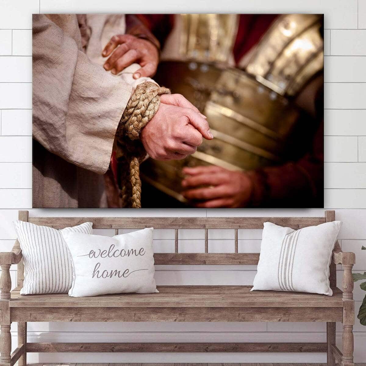 Christian Canvas Wall Art Christ's Hands Bound Together Christian Canvas Wall Art Christ's Hands Bound Together