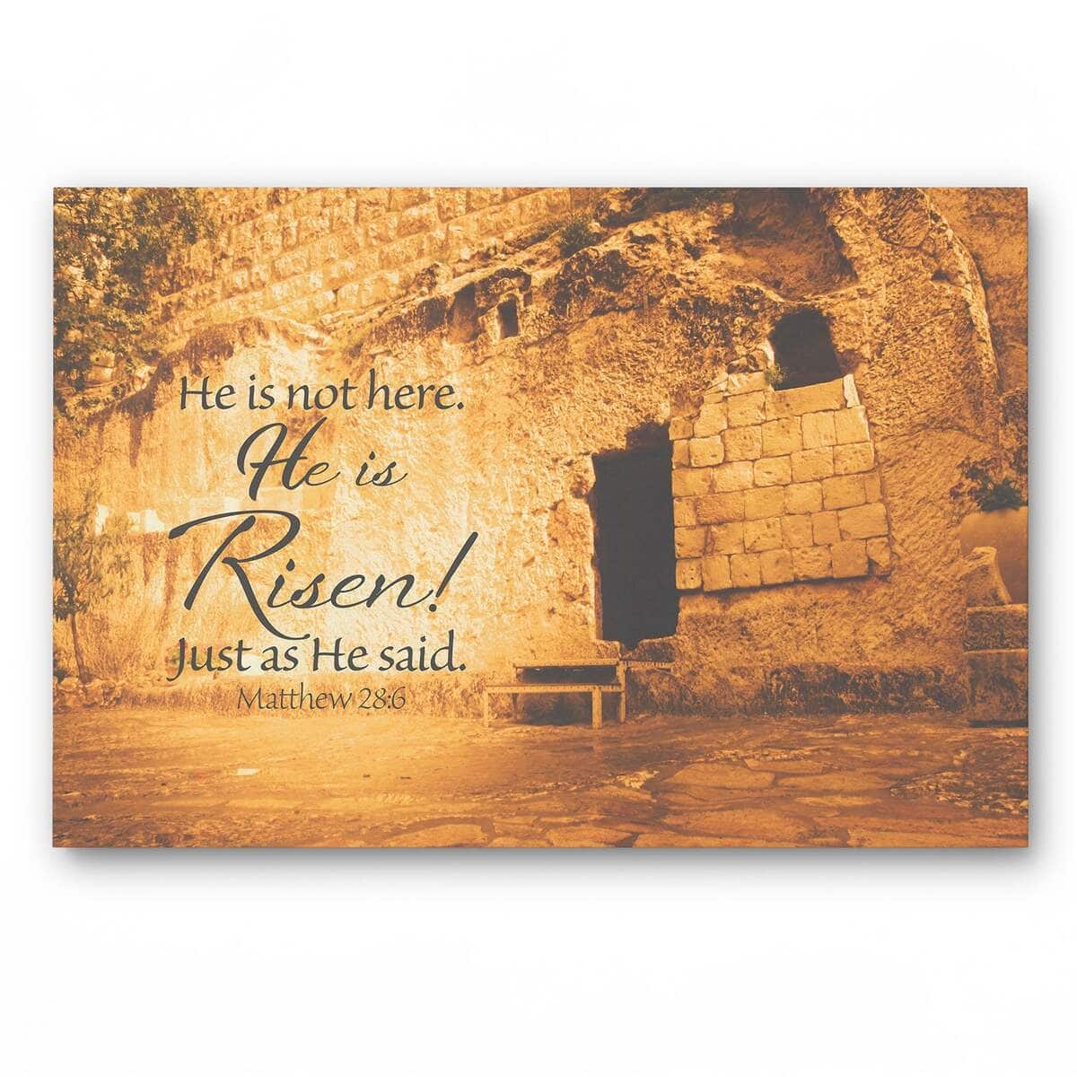 Christian Canvas Wall Art He Is Risen Garden Tomb Christian Canvas Wall Art He Is Risen Garden Tomb
