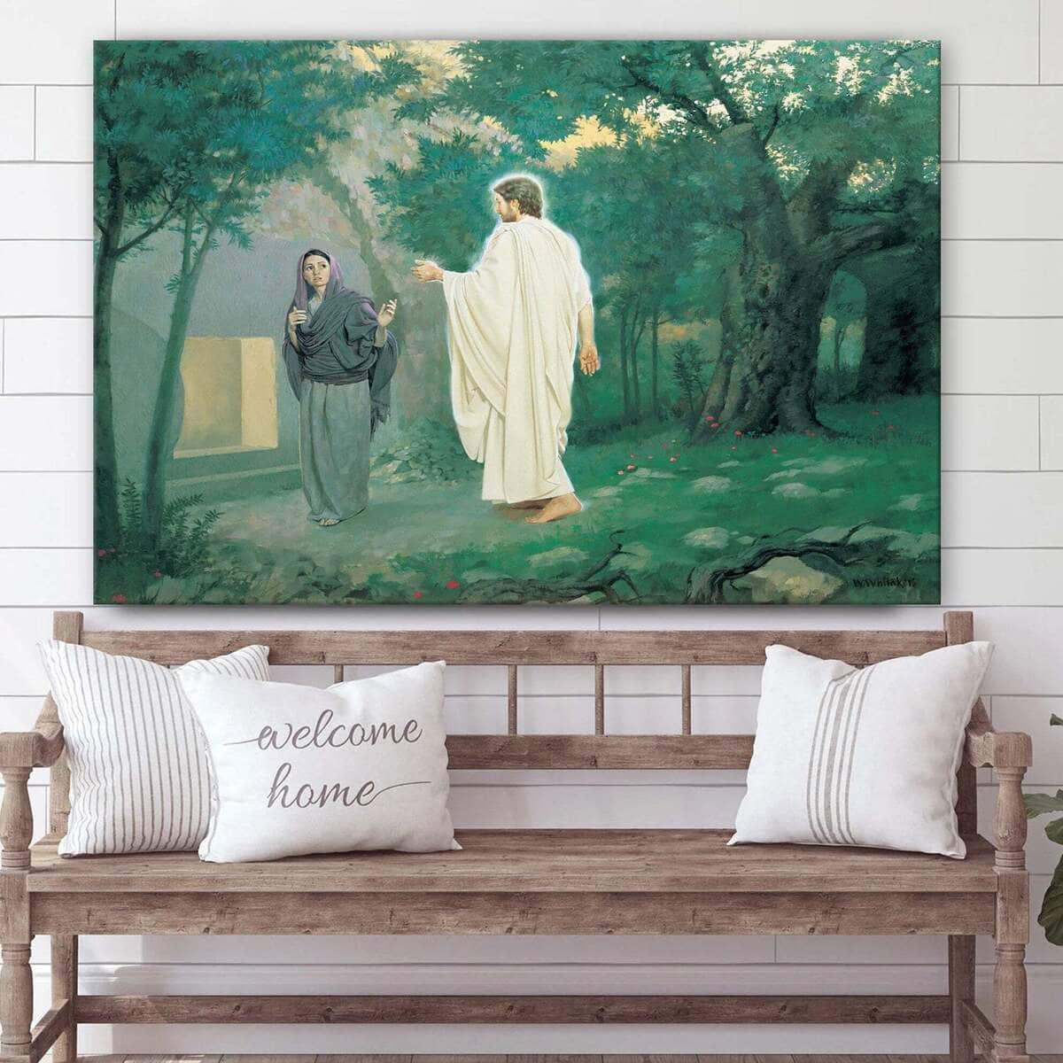 Christian Canvas Wall Art Resurrected Jesus And Mary Christian Canvas Wall Art Resurrected Jesus And Mary