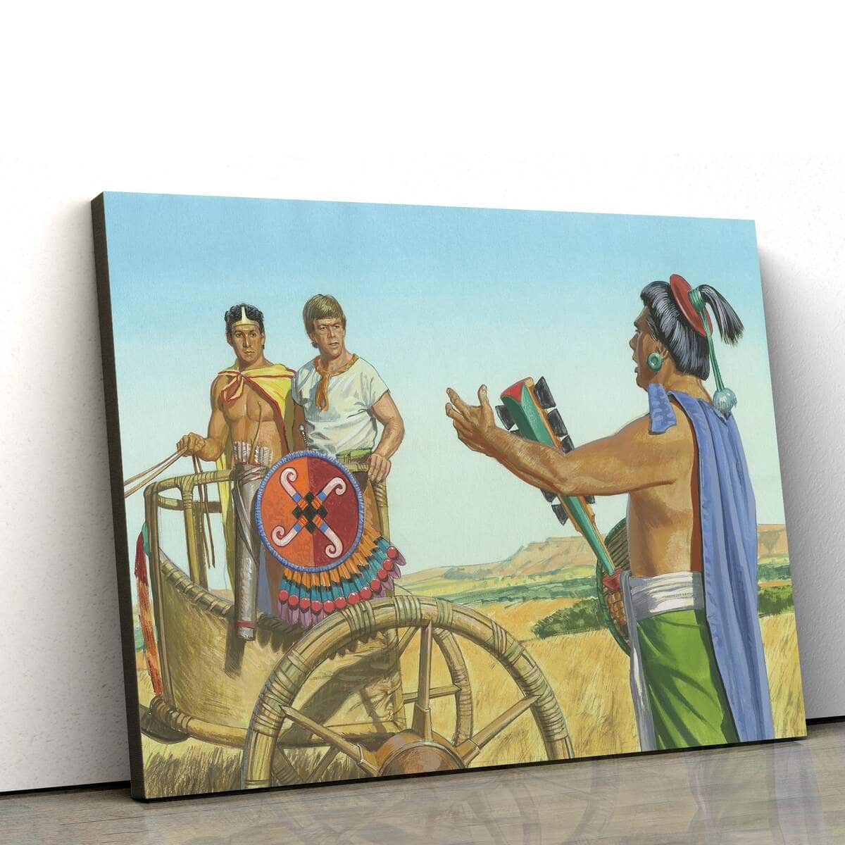 Christian Canvas Wall Art Ammon And Lamoni Meet Lamoni’s Father Christian Canvas Wall Art Ammon And Lamoni Meet Lamoni’s Father