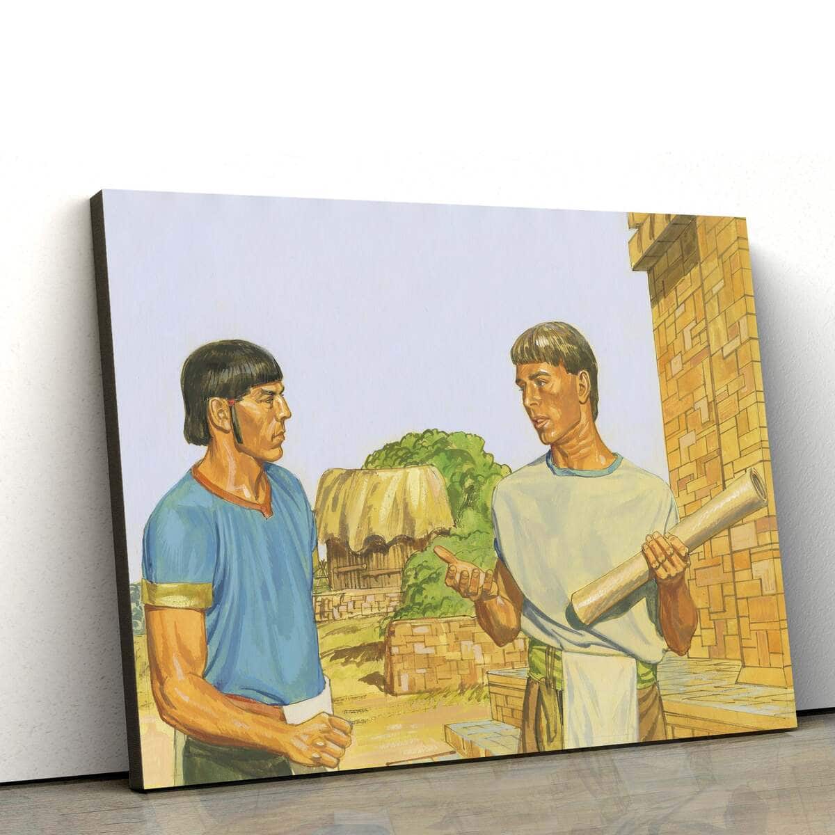 Christian Canvas Wall Art Alma Testifying To Korihor That There Is A God