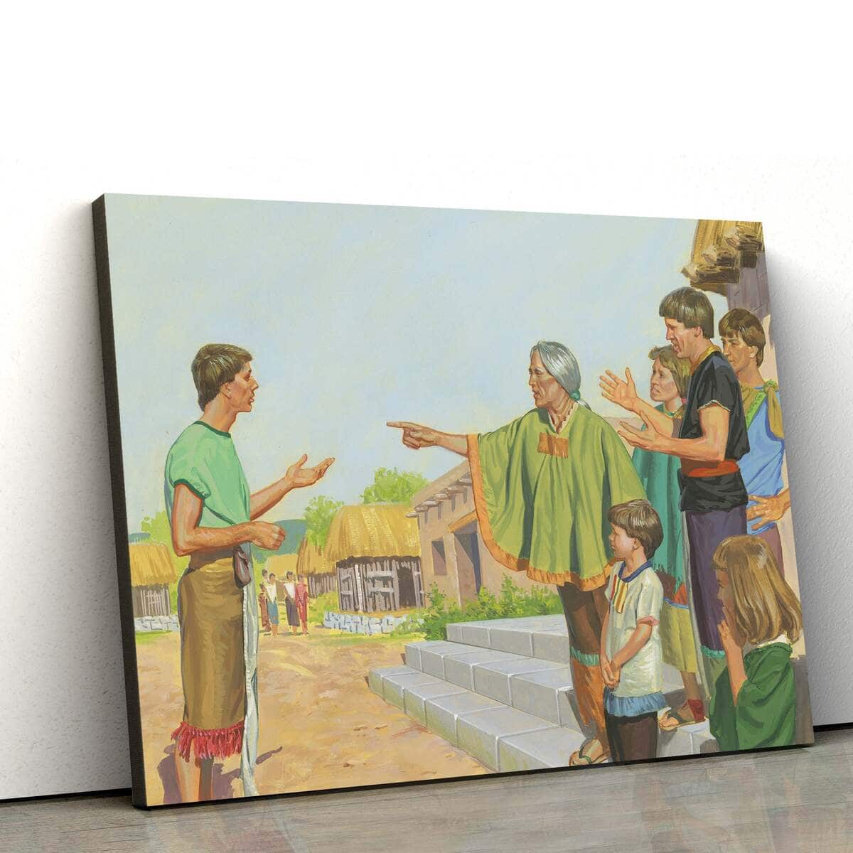 Christian Canvas Wall Art Alma Teaching The People Of Ammonihah