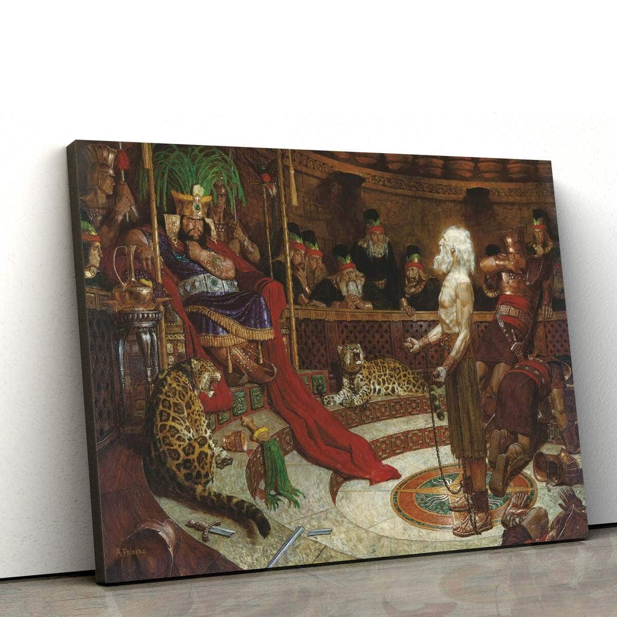 Christian Canvas Wall Art Abinadi Before King Noah