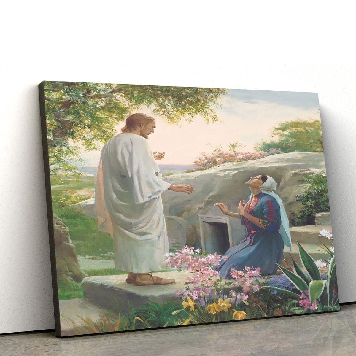 Christian Canvas Wall Art Mary And The Resurrected Christ