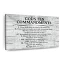 God's Ten Commandments Christian Canvas Wall Art God's Ten Commandments Christian Canvas Wall Art