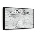 God's Ten Commandments Christian Canvas Wall Art God's Ten Commandments Christian Canvas Wall Art