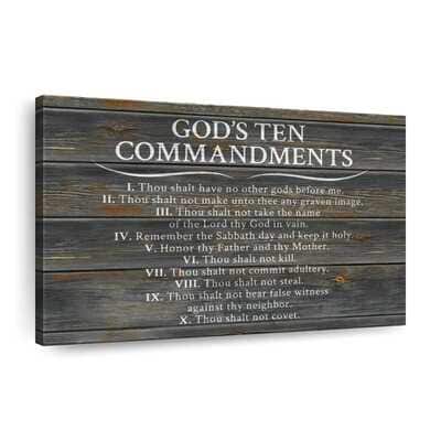 Christian God's Ten Commandments Canvas Wall Art Thou Shalt Not Kill Christian God's Ten Commandments Canvas Wall Art Thou Shalt Not Kill