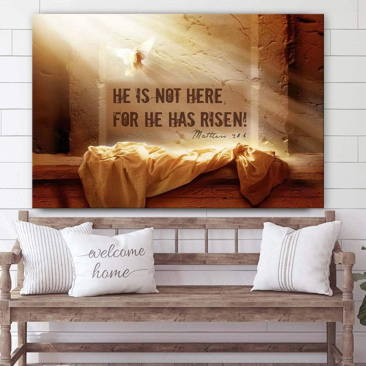Christian Canvas Wall Art He Is Not Here For He Has Risen Christian Canvas Wall Art He Is Not Here For He Has Risen