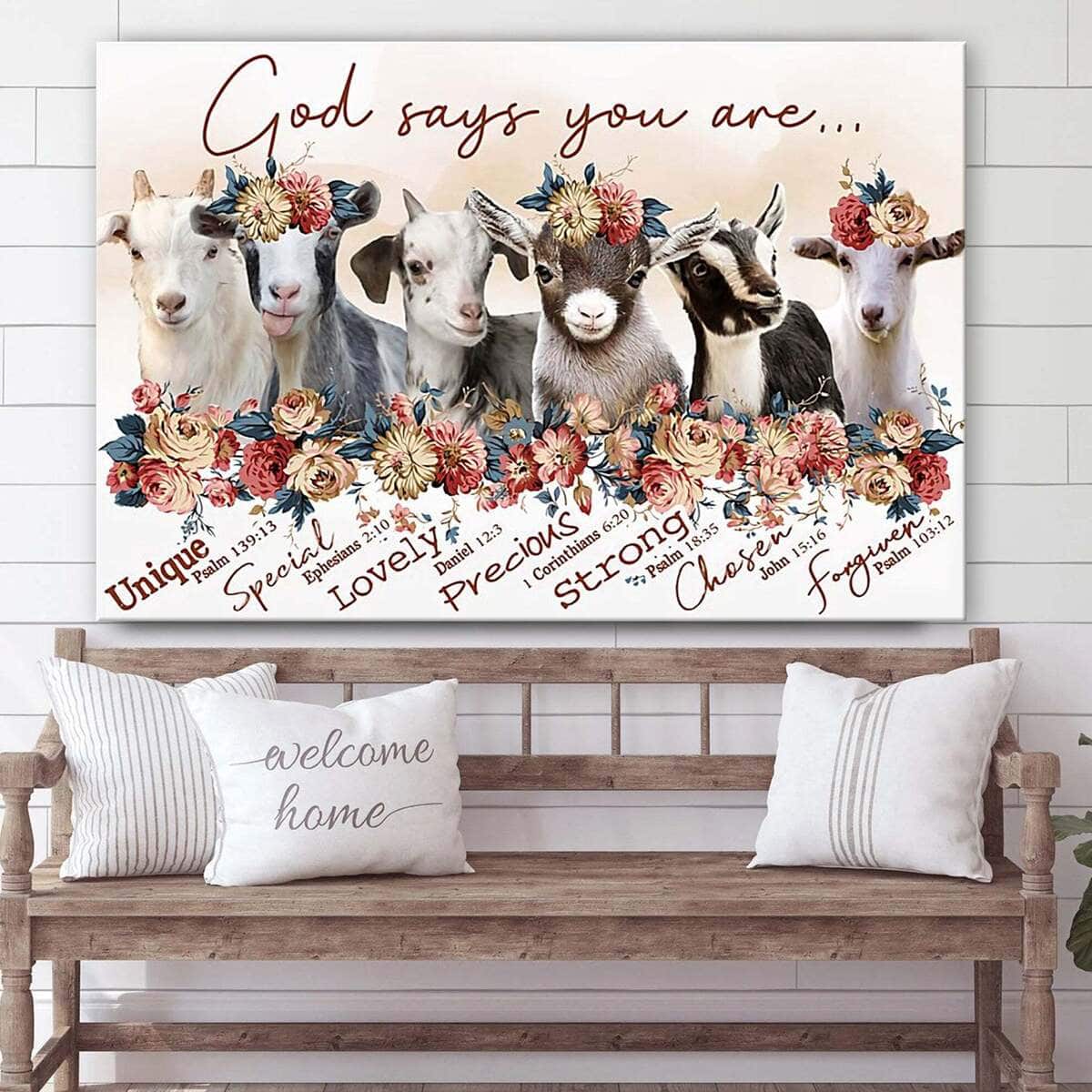 Christian God Says You Are Canvas Wall Art Cow Unique Christian God Says You Are Canvas Wall Art Cow Unique