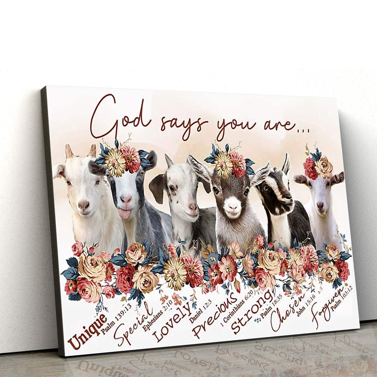 Christian God Says You Are Canvas Wall Art Cow Unique Christian God Says You Are Canvas Wall Art Cow Unique